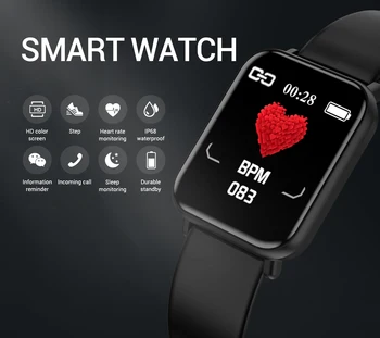 Y68 pro Smartwatch IP68 Vandeniui, Širdies ritmą, Kraujo Spaudimą, Stebėti Fitness Tracker D20 Vyrai Moterys Smart Watch 