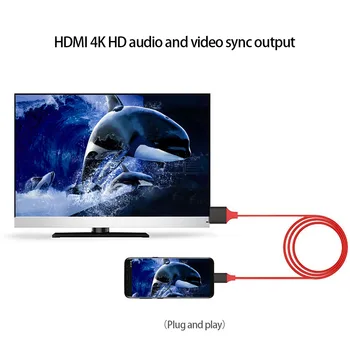 USB C HDMI Kabelis USB3.1 C Tipo HDMI 