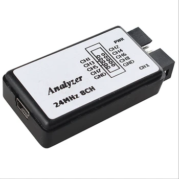 USB SALEAE Logic Analyzer 24MHz 8 Kanalo 24M/sekundžių Logic Analyzer Derintuvas Už RANKOS FPGA Logic Analyzer Logika 24M 8CH