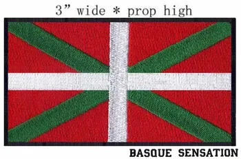 Baskų Vėliavos Ispanija siuvinėjimo pleistras 3