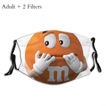 M&m 's Orange Unisex Dulkėms Burną Padengti Kaukė M&M' s Šokoladiniai Forrest Mars Filtrai Su Apsaugos Respiratorius Vyrams, Moterims