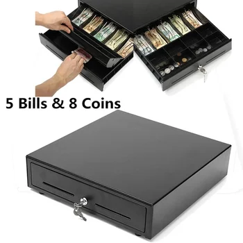 Elektroninių Pinigų Stalčius kasos POS Dėklas 5 Bill 8 Monetų Sunkiųjų Laikymo kasos Dėklas Dėžutė Klasifikuoti Saugoti Pinigų Dėžutė