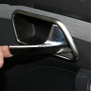 Už 2005-Volkswagen Touran caddy lipdukai Touran vidinės durų rankenos, dekoratyvūs lakštai, nerūdijančio plieno, lipdukai 4pcs