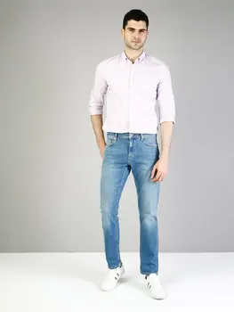 Colins Vyrų Modernus Tinka Violetinė ilgomis Rankovėmis ShirtMale mados marškinėliai vyrams,CL1036529