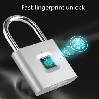 Saugumo Cinko Lydinio Metalo pirštų Atspaudų Keyless Durų spynos Smart Biometrinių Elektroninės Spynos Anti-theft Vandeniui Smart Spynos Q