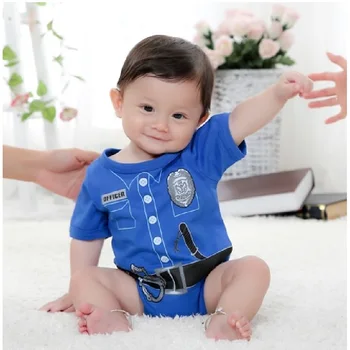 Gydytojas berniuko, bodysuit trumpomis rankovėmis vasarą kūdikių drabužiai Naujagimiams Jumpsuits Bebe drabužius mergina Kūdikių Bodysuits