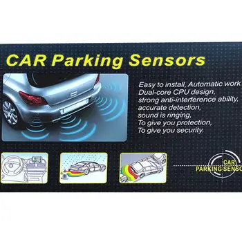 12V Automobilio Parkavimo Jutiklių Rinkinys Atvirkštinio Atsarginės Radaro Garsas Perspėjimo Indikatorius Zondas Sistema 4 Zondas Beep Jutiklis Automobilių Detektorius