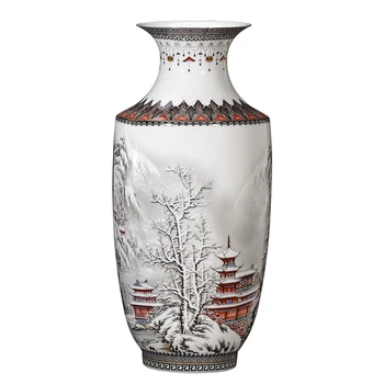 Jingdezhen Keramikos Vaza Susitarimą Kambarį Gėlių kompozicijų Šiuolaikinės Kinų Home TV Kabinetas, Vyno Kabinetas Apdailos Amatai