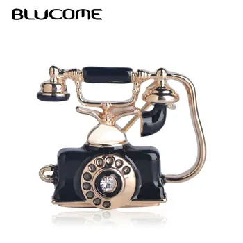 Blucome Primena Vintage Telefono Fiksuotojo Ryšio Telefono Sagė Motina, Tėvas Tauriųjų Dovanų, Suvenyrų Rose Aukso Spalvos Emalio Juvelyrikos