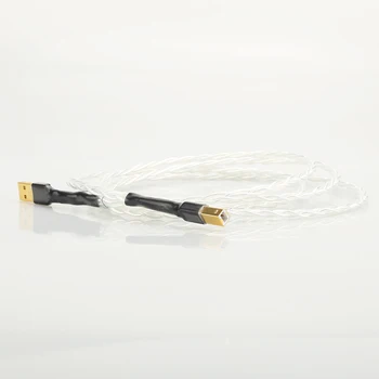 Odin sujungti USB kabelis, A į B, padengtą aukso ryšys USB audio kabelis