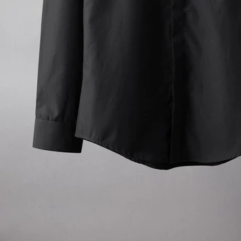 Mados Raidės Siuvinėjimas, Marškinėliai Vyrams 2019 Prekės ženklo Verslo vyras suknelė marškiniai ilgomis rankovėmis Slim Chemise homme Plus dydis 4XL Camisas