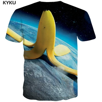 KYKU Kosmoso T-shirt Vyrai Visatos Marškinėlius Spausdinti Galaxy 