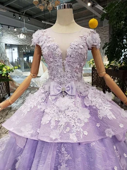 LS83920 purpurinis vakaras suknelė ilga su traukiniu pasirinktinis dydis o kaklo užtrauktukas atgal rausvos gėlės pilka vestuves svečiai suknelės 2020 m.