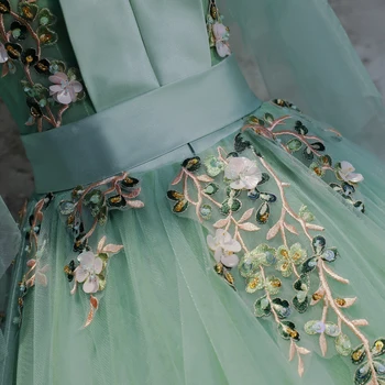 Pasakų šviesiai žalia siuvinėjimo butterly rankovės cosplay kamuolys suknelė viduramžių suknelė Renesanso suknelė karalienės Viktorijos/ Belle Kamuolys
