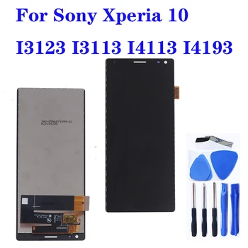 Originalus Sony Xperia 10 I3123 I3113 I4113 I4193 LCD jutiklinis ekranas skaitmeninis keitiklis Asamblėjos Sony Xperia 10 ekrano remontas, dalys