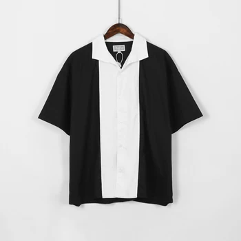 20ssC.E Cavempt ne CENTRE trumpi marškinėliai juoda balta susiuvimo panda spalva CAVEMPT marškinėliai viršuje tees