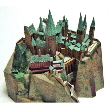 Alnwick Castle 3D Popieriniai Asamblėjos Papercraft Britų HP Pastatų Magiškas Filmas Galvosūkiai, Švietimo, Vaikams, Žaislai, Gimtadienio Dovana