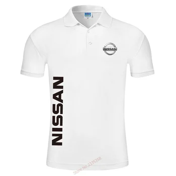 2019 m. Vasarą MENS 3XL vyriški trumpi rankovėmis NISSAN polo Marškinėliai vyrų atsitiktinis vientisa spalva, topai