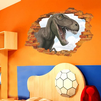 Filmo Juros periodo Parkas, super dinozaurų gyvūnų sienų lipdukai vaikų kambariai, miegamasis namų dekoro 3d vivid sienos lipdukai pvc freskos plakatas
