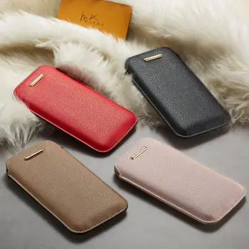 Naujas 4 spalvos odinis mobiliojo telefono krepšys iphone 6 6s Maišelį su kortele ir 