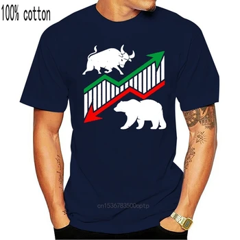 Vyrų marškinėliai Bulių ir meškų Akcijų Rinkoje dovana, juokinga akcijos tshirts Moterų-marškinėlius