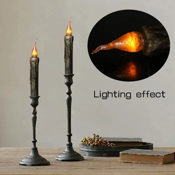 4x LED Flameless Vaško Žvakė su baterijomis, Siaurėjantys Ramstis Žvakės 17cm , Baterija už Vestuves Namų Papuošalas