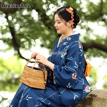 2021 japonų kimono suknelė kimono megztinis moterims tradicinis japonų kimono yukata, japonijos tradicinių spausdinimo ilgai japonija skraiste