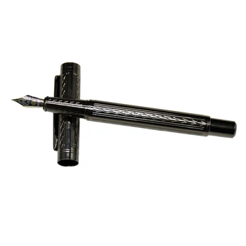 1Pcs Aukštos klasės, Išskirtinį Fontanas rašalo rašiklis 0.5 mm, aukso / gun pilka fontanas pen profesionalus verslo rašyti parašą pen