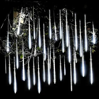 Naujųjų Metų 30/50cm Lauko Meteoras Dušas Lietaus 8 Vamzdžiai LED String Žibintai Vandeniui Medžių Kalėdų Vestuves Apdaila