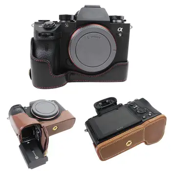 Visą PU oda atveju Fotoaparato krepšys Coover Sony A9 a9 A7III A7M3 A7RIII A7RM3 A7 III Markiii A73 slr Su dirželiu Baterija Atidarymas