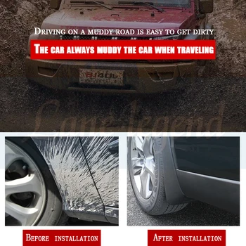 Automobilių Mudflaps Audi Q3 2016~2018 Sparnas sparnų Atvartu Splash Atvartais Purvasargių Splash Apsaugai Minkšto plastiko Reikmenys