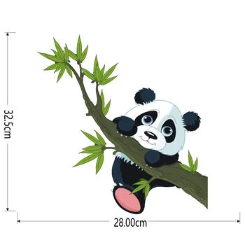 Įdomios Panda Ir Bambuko Vaikai Siena Lipdukas Kambarį Namų Dekoro Kūdikio Kambario Sienų Apdaila Vinilo Gyvūnų Freskos
