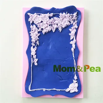 Mama&Žirnių 0988 Nemokamas Pristatymas Deco Gėlių Mirro rShaped Silikono Formos Pyragas Apdaila Minkštas Pyragas 3D Pelėsių, Maisto Klasės,
