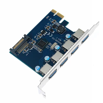PCIE 4 Port USB 3.0 PCI-e Plokštę 