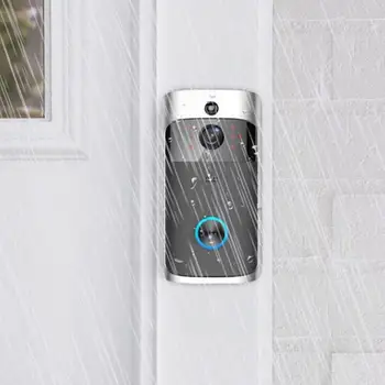 WiFi Doorbell Smart 720P HD Vaizdo Realiu Laiku dvipusio Ryšio Vaizdo Doorbell su Naktinio Matymo Vandeniui Belaidį durų skambutį
