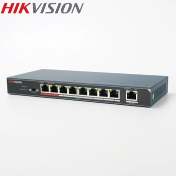 HIKVISION PoE Switch DS-3E0109P-E Nevaldomas 8 prievadų 10/100 Mbps Metalo Medžiagos 8CH NVR ir VAIZDO IP Kamerų 802.3 ne 802.3 af