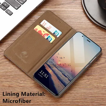 Stručių natūralios odos magnetinio telefono maišelį kortelės turėtojas Xiaomi Poco X3 NFC/POCOphone F1/Xiaomi POCO F2 Pro dėklo dangtelį atveju