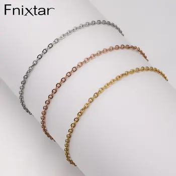 Fnixtar 20Pcs 15cm Rose Gold Plieno Apyrankės Su Prailginti Grandinės Veidrodis lenkijos Nerūdijančio Plieno Apyrankės, 