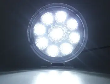 2*Auto Tinka 9-LED Apvalus dieniniams Veikia Šviesos DRL Priešrūkinis Žibintas Baltas 2.78