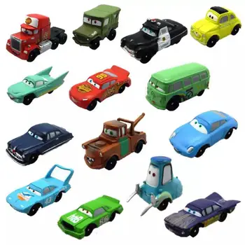 14pcs/set Disney Pixar Cars 2 3 Žaibas McQueen Mater Guido Karalius Sally Diecast Transporto priemonės Metalo Lydinio Berniukas Vaikas Žaislai Dovana