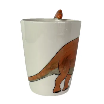Creative 3D Dinozaurai kavos puodelis su animacinių filmų gyvūnų formos rankena 