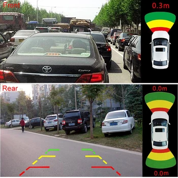 GreenYi Automobilių Parkavimo Jutikliai 8 Radarus, Vaizdo, Parkavimo Sistemos, Signalizacijos Garsiakalbis Parkavimo Pagalbos Automobilių Reikmenys Parktronic