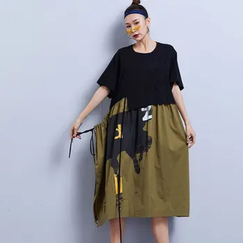 Max LuLu 2020 Korėjos Vasaros Mados Streetwear Ponios Spausdinti Prarasti Suknelės Moterims, Elegantiška Moteriška Suknelė Atsitiktinis Negabaritinių Vestidos