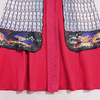 2020 naujas Hua Mulan Cosplay Apranga Girl Anime Veiklos Drabužiai Princesė Filmas Suknelė Raudona Cosplay Kostiumų Kimono Suknelę 3-10 Y