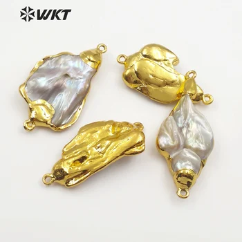 WT-JP079 WKT Freeshape jungtis papuošalai su dvigubais kabliais atgal su pilna aukso metalo, padengta aukščiausios kokybės mop moterys dovana