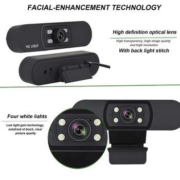 2020 1080p Kamera su Mikrofonu, Fix Focus, Triukšmo Mažinimo, HD USB Web Kamera, Priartinimo Susitikimas 