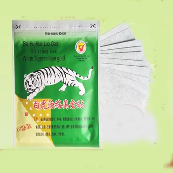 Vietnamas white tiger mln. aukso gipso pasta, nugaros skausmas, kojų skausmas žudikas lipdukai 10 lipdukai / maišelis