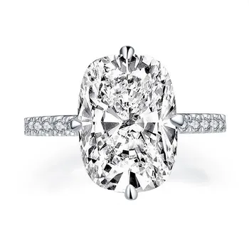 Putojantis Moterų Pažadas žiedas 925 Sterlingas sidabro 5ct Vestuvių Imituoti Deimantų Žiedai, moterų Nuotakos brangakmenio Papuošalai