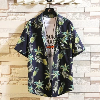 Spausdinimo Prekės 2020 Metų Vasaros Vyrų Paplūdimio Marškinėliai Mados Trumpas Rankovės Gėlių Prarasti Atsitiktinis Marškiniai Plius Azijos DYDIS M-4XL 5XL Havajų