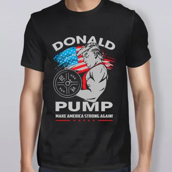 Donaldas Siurblio, Kad Amerika Stipri Vėl Labai Populiarus Stilius T-Shirt Vyrų Slim Fit Medvilnės Aukštos Kokybės Filmą T Shirts